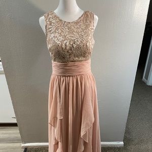 eliza J dress long 4 pink blush bridesmaids cocktail formal homecoming wedding